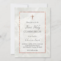 mármore branco Primeira Comunhão Santa