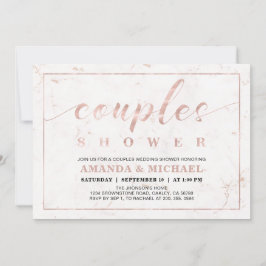 Convite Mármore | Chá de casamento simples de Casais moder