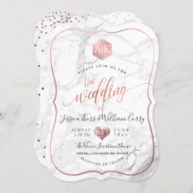 Mármore PixDezines+Monograma+Faux RoseGold Honeyco