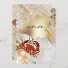 Convite Mármore vermelho dourado líquido chic elegante