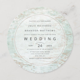 Convite Mármores Modernos no Casamento do Círculo Dourado 