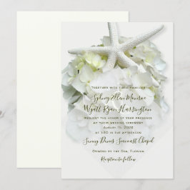 Convite Marmoto Branco Da Seaside Hydrangea Casamento Em
