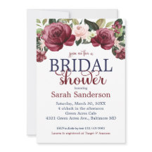 Maroon Floral de Aquarela e Chá de panela