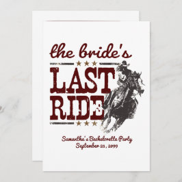 Convite Maroon The Bride's Last Ride