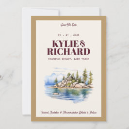 Convite Marrom e Dourado Salvar a Data