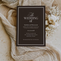 Marrom Escuro Espresso | Casamento Neutro Luxo
