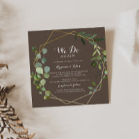 Marrom geométrico Dourado Fazemos Novamente Renova