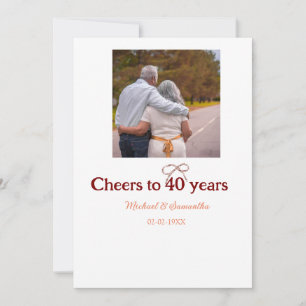 Convite Marron arco aplaude 40 anos de casamento