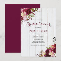 Marsala Burgundy Red Floral Chá de panela