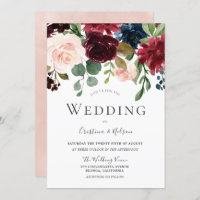 Marsala Burgundy Vinho Vermelho Blush Casamento Fl