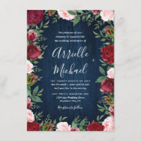 Marsala Floral Winter Rustic Wedtions