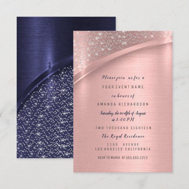 Convite Marsala Rosa Chá de panela Birthday Sweet 16 (Frente/Verso)