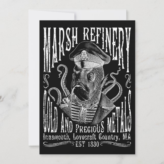 Convite Marsh Refining Company Innsmouth Lovecraft (Frente)