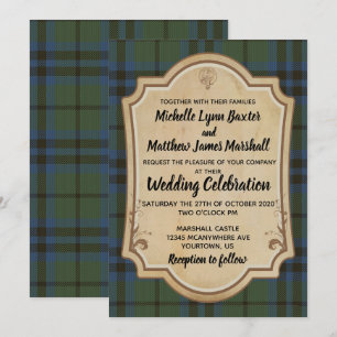 Convite Marshall Tartan Wedding