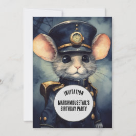 Convite Marshmousetail Steampunk Animal Nome personalizado