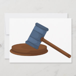 Convite Martelo de Juiz de Madeira Tribunal