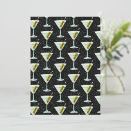 Convite Martini Cocktail Pattern