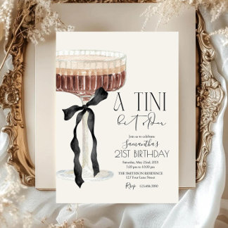 Convite Martini Espresso Tini Um Pouco Mais Velho Festa de
