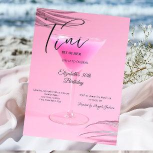 Convite Martini Um tini Um Pouco Mais Velha Aniversário d