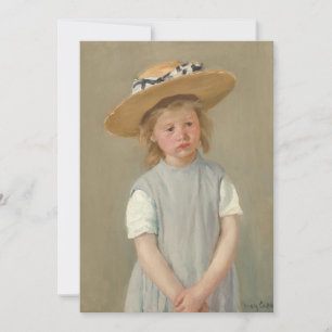 Convite Mary Cassatt - Criança num Chapéu de Palha