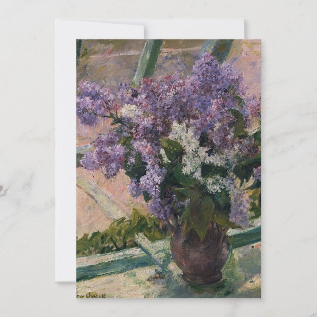 Convite Mary Cassatt - Lilacs em uma janela (Frente)