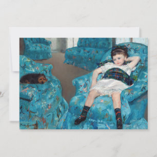 Convite Mary Cassatt - Menina em uma Poltrona Azul