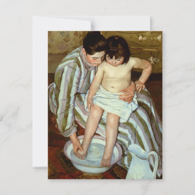 Convite Mary Cassatt's The Child's Bath (cerca de 1892) (Frente)