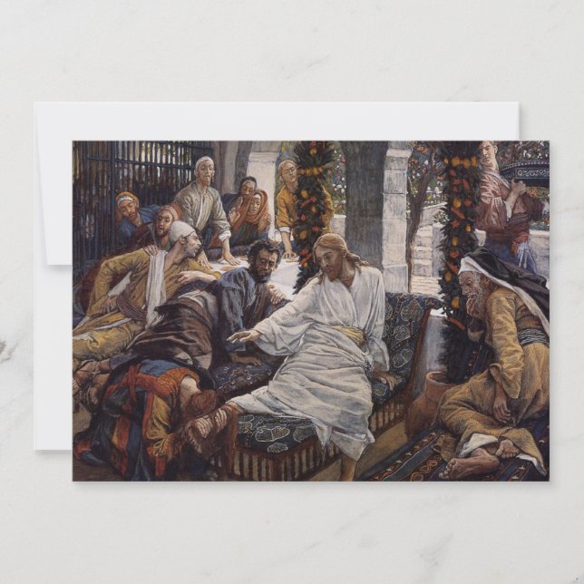 Convite Mary Washing Jesus Feet (Frente)
