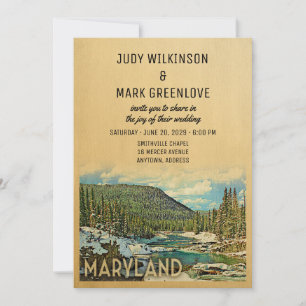 Convite Maryland Wedling Invitation Vintage Nature