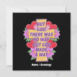 Convite Mas Deus Não Havia Maneira, Mas Deus Fez um Caminh