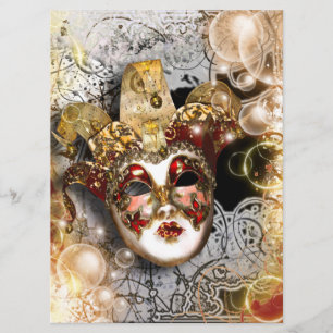 Convite Máscara de mascarada veneziana festa de Mardi Gras