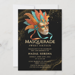 Convite máscara de ouro