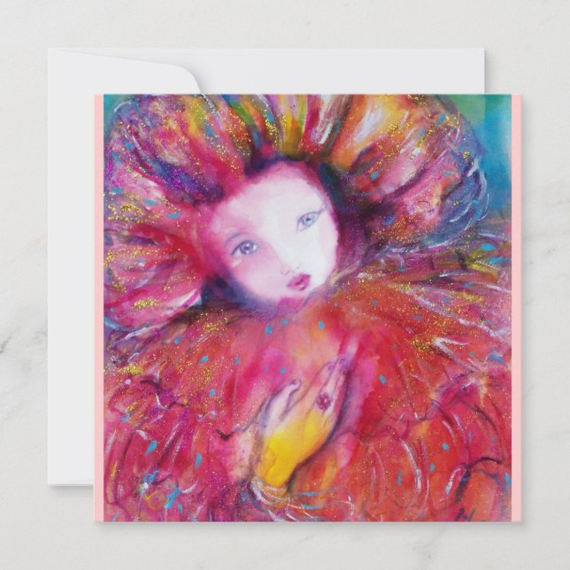 CONVITE MÁSCARA EM VERMELHO / FESTA DE MARDI GRAS COM MÁSC (Frente)