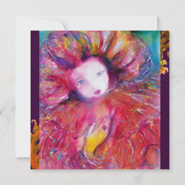 CONVITE MÁSCARA EM VERMELHO / FESTA DE MÁSCARAS DE MARDI G (Frente)