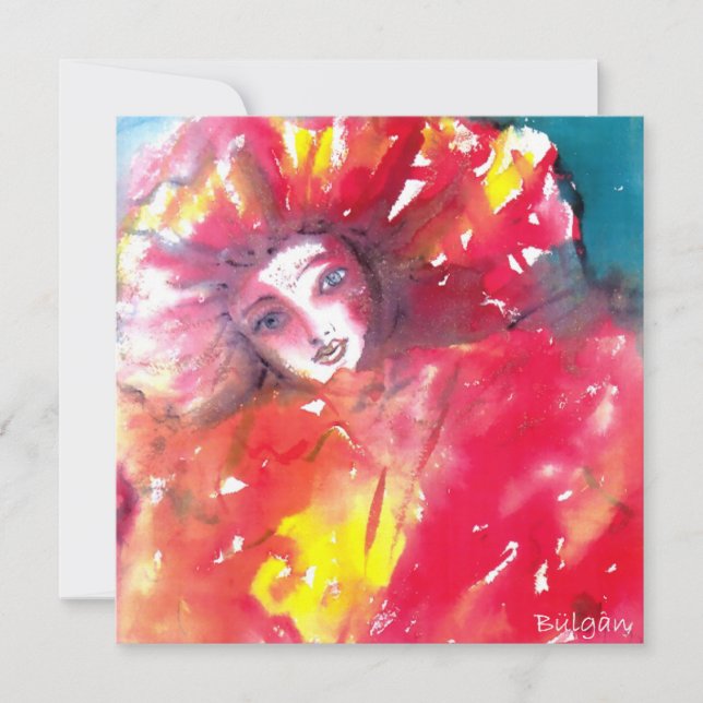 CONVITE MÁSCARA NO VERMELHO 2 / FESTA DE MASCARADA DE GRAS (Frente)