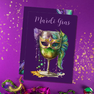 Convite Máscara Roxa de Mardi Gras
