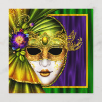 Máscara Veneziana Elegante Casamento de Mardi Gras