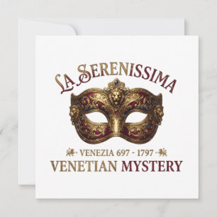 Convite Máscara Veneziana: O Dourado 40º Aniversário