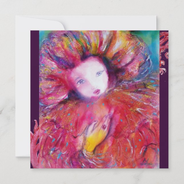 CONVITE MÁSCARA VERMELHA / FESTA DE MÁSCARAS DE MARDI GRAS (Frente)