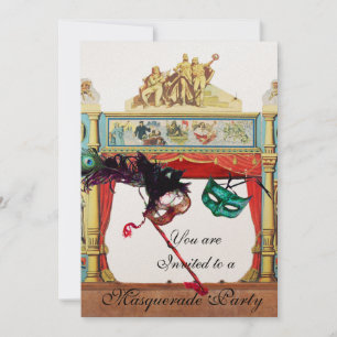 CONVITE MASCARADA DE BOLA DE GRAS MARDI MASSA O PALCO DE T