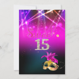 Convite Mascarada de PixDezines/Luzes de Quince/Laser