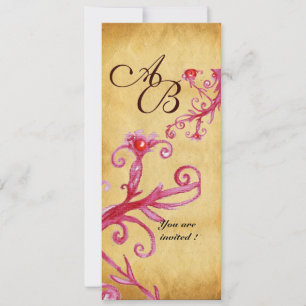 CONVITE MASCARADA MAGIC BERRIES MONOGRAM,