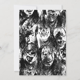 Convite Máscaras assustadoras