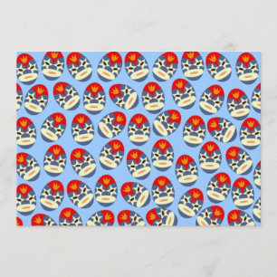 Convite Máscaras Azul Lucha