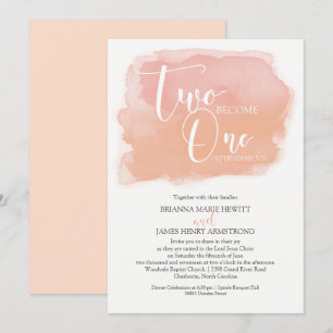 Convite Máscaras cristãs do coral da aguarela do casamen