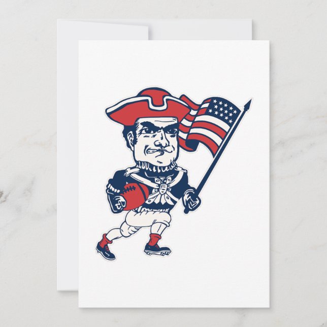 Convite Mascote de futebol da Nova Inglaterra (Frente)