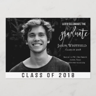 Convite masculino da festa de formatura da foto