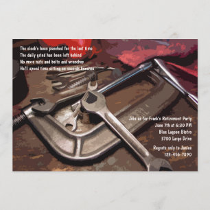 Convite masculino das ferramentas