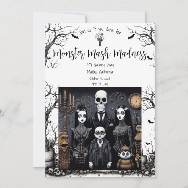 Convite Mash do Monstro do Partido das Bruxas (Frente)