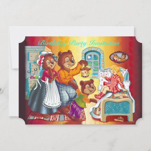 Convite Masha e 3 ursos (Frente)